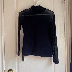 BNWT mesh long sleeve turtleneck top